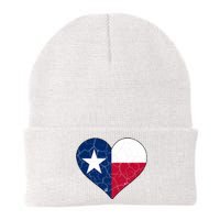 Texas Strong Distressed Heart Knit Cap Winter Beanie