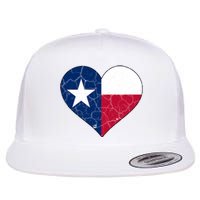 Texas Strong Distressed Heart Flat Bill Trucker Hat