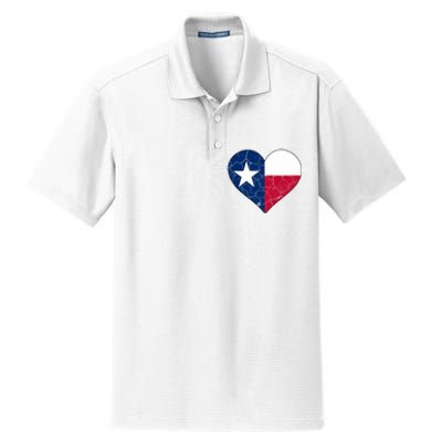 Texas Strong Distressed Heart Dry Zone Grid Polo