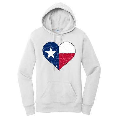 Texas Strong Distressed Heart Women's Pullover Hoodie