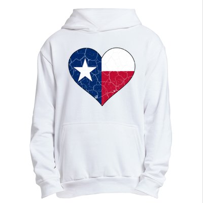 Texas Strong Distressed Heart Urban Pullover Hoodie