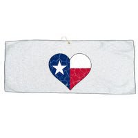 Texas Strong Distressed Heart Large Microfiber Waffle Golf Towel