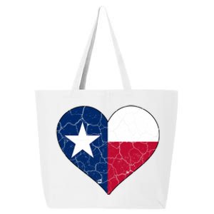 Texas Strong Distressed Heart 25L Jumbo Tote