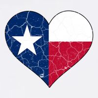Texas Strong Distressed Heart Baby Bodysuit