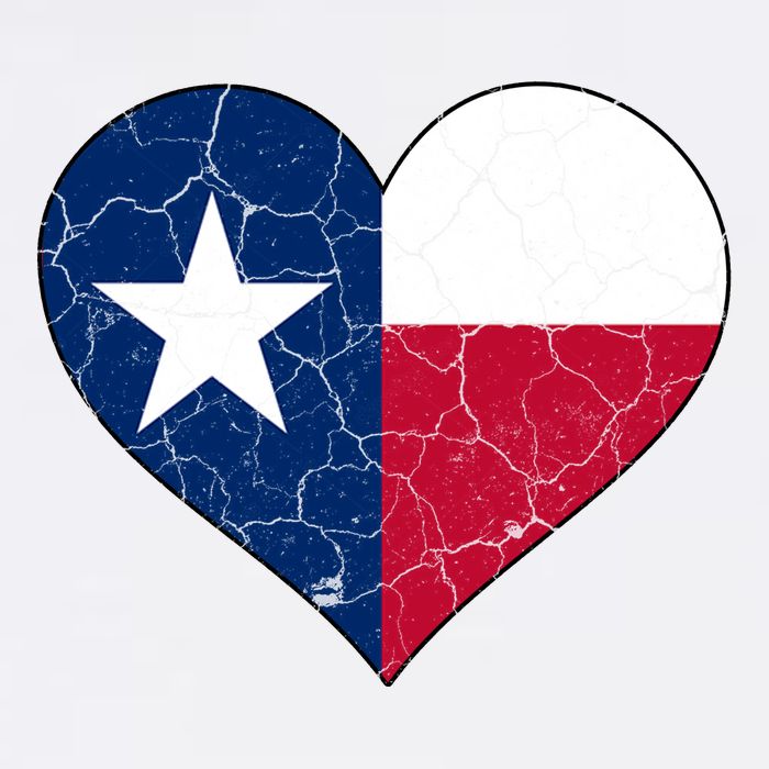 Texas Strong Distressed Heart Baby Bodysuit