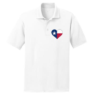 Texas Strong Distressed Heart PosiCharge RacerMesh Polo