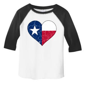 Texas Strong Distressed Heart Toddler Fine Jersey T-Shirt