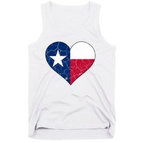 Texas Strong Distressed Heart Tank Top