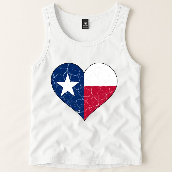 Texas Strong Distressed Heart Tank Top