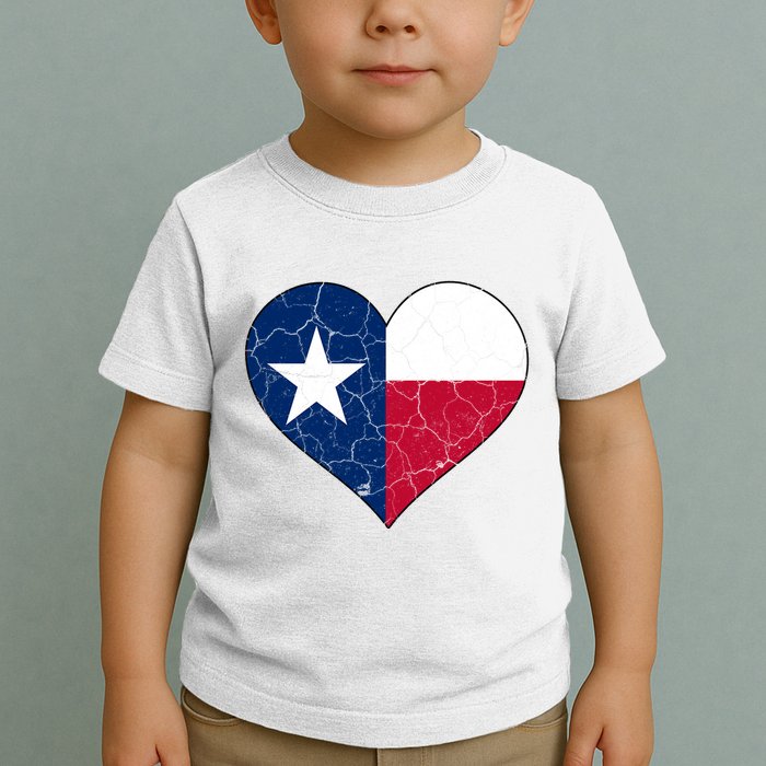 Texas Strong Distressed Heart Toddler T-Shirt