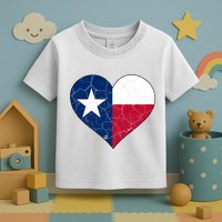 Texas Strong Distressed Heart Toddler T-Shirt