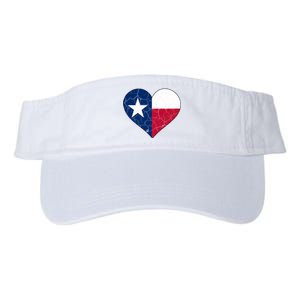 Texas Strong Distressed Heart Valucap Bio-Washed Visor