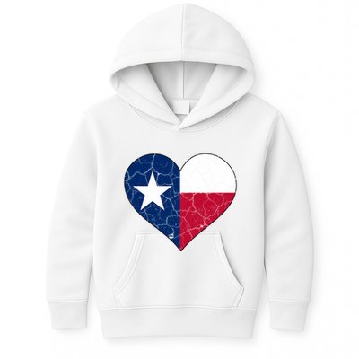 Texas Strong Distressed Heart Kids Hoodie