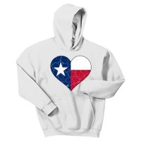 Texas Strong Distressed Heart Kids Hoodie