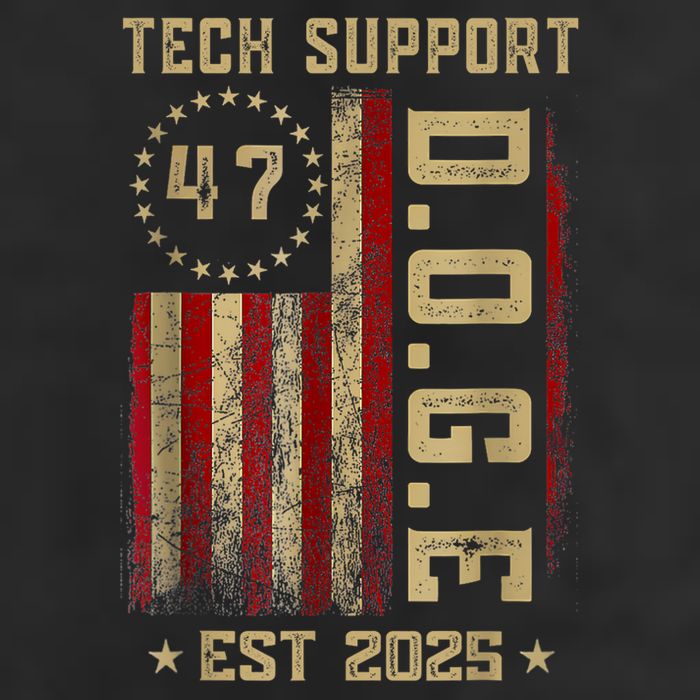 Tech Support D.O.G.E. Funny USA Flag Cool Comfort Performance Bucket Hat