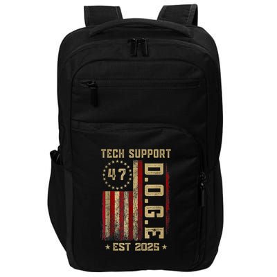Tech Support D.O.G.E. Funny USA Flag Impact Tech Backpack