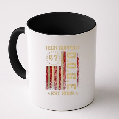 Tech Support D.O.G.E. Funny USA Flag Coffee Mug