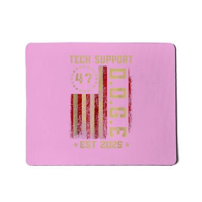 Tech Support D.O.G.E. Funny USA Flag Mousepad