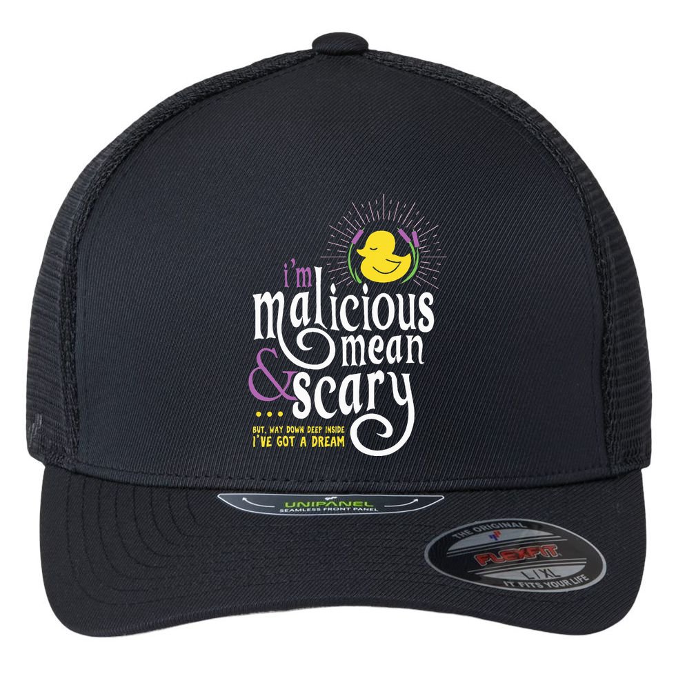 The Snuggly Duckling Malicious Mean & Scary Flexfit Unipanel Trucker Cap
