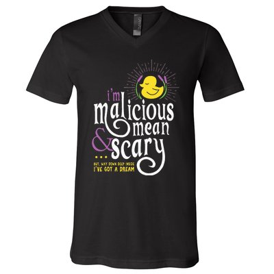 The Snuggly Duckling Malicious Mean & Scary V-Neck T-Shirt