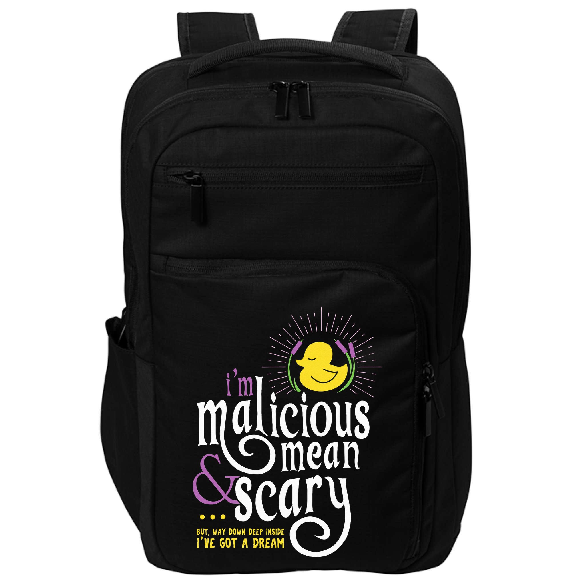 The Snuggly Duckling Malicious Mean & Scary Impact Tech Backpack