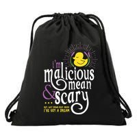 The Snuggly Duckling Malicious Mean & Scary Drawstring Bag
