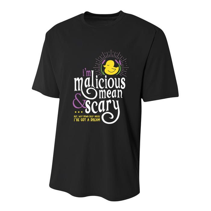 The Snuggly Duckling Malicious Mean & Scary Youth Performance Sprint T-Shirt