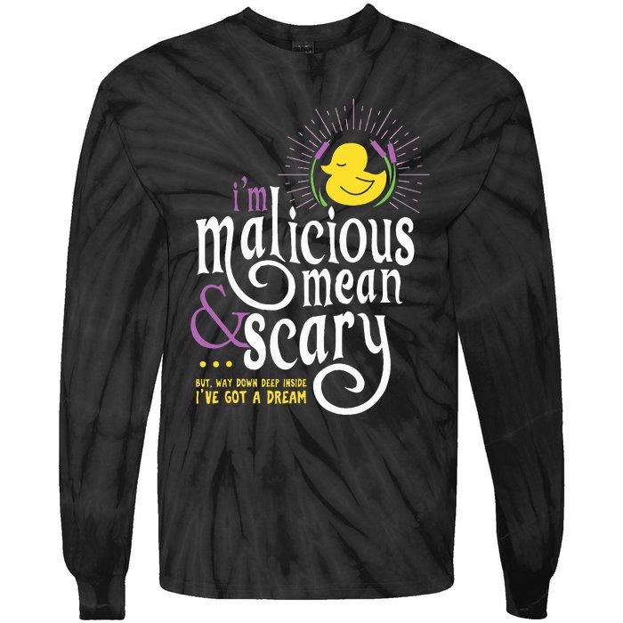 The Snuggly Duckling Malicious Mean & Scary Tie-Dye Long Sleeve Shirt