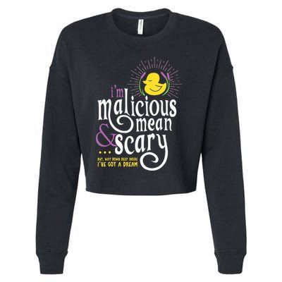 The Snuggly Duckling Malicious Mean & Scary Cropped Pullover Crew