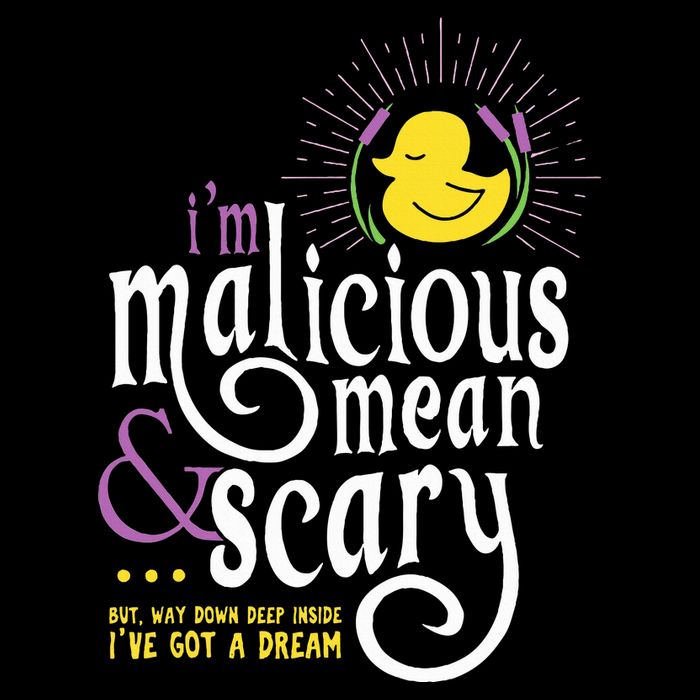 The Snuggly Duckling Malicious Mean & Scary Cropped Pullover Crew