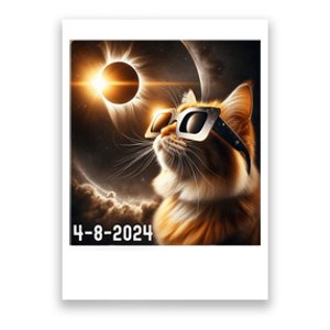 Total Solar Eclipse 2024 Cat Wearing Solar Eclipse Glasses Poster