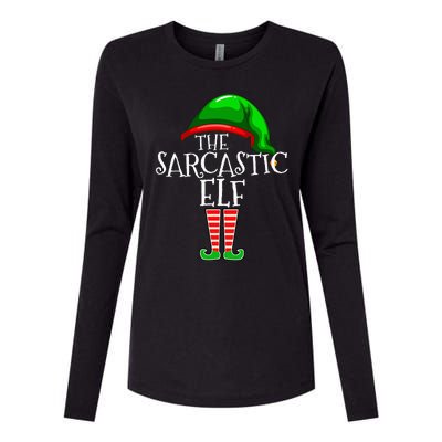 The Sarcastic Elf Family Matching Group Christmas Funny Womens Cotton Relaxed Long Sleeve T-Shirt