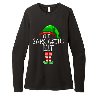 The Sarcastic Elf Family Matching Group Christmas Funny Womens CVC Long Sleeve Shirt