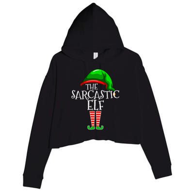 The Sarcastic Elf Family Matching Group Christmas Funny Crop Fleece Hoodie