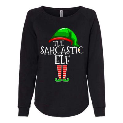 The Sarcastic Elf Family Matching Group Christmas Funny Womens California Wash Sweatshirt