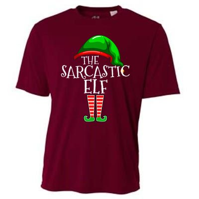 The Sarcastic Elf Family Matching Group Christmas Funny Cooling Performance Crew T-Shirt