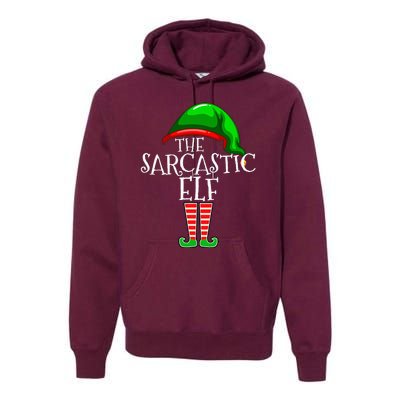 The Sarcastic Elf Family Matching Group Christmas Funny Premium Hoodie