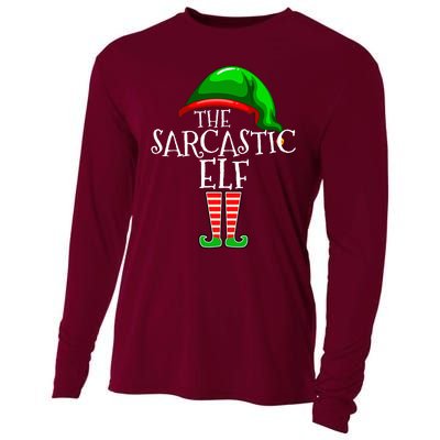 The Sarcastic Elf Family Matching Group Christmas Funny Cooling Performance Long Sleeve Crew