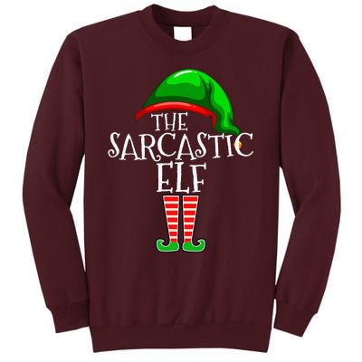 The Sarcastic Elf Family Matching Group Christmas Funny Tall Sweatshirt