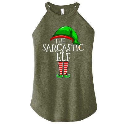 The Sarcastic Elf Family Matching Group Christmas Funny Women's Perfect Tri Rocker Tank