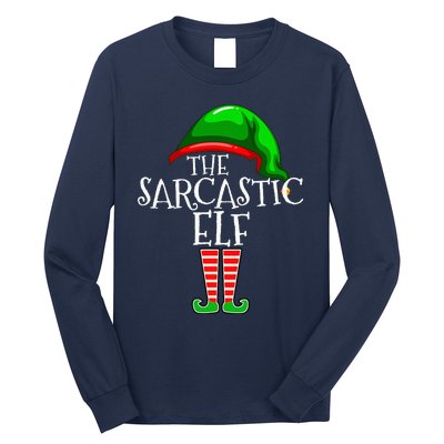 The Sarcastic Elf Family Matching Group Christmas Funny Long Sleeve Shirt