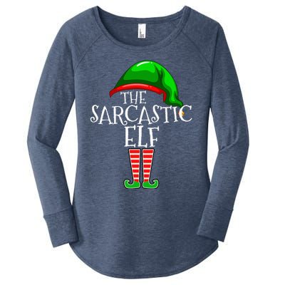 The Sarcastic Elf Family Matching Group Christmas Funny Women's Perfect Tri Tunic Long Sleeve Shirt