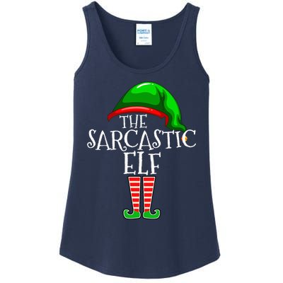 The Sarcastic Elf Family Matching Group Christmas Funny Ladies Essential Tank