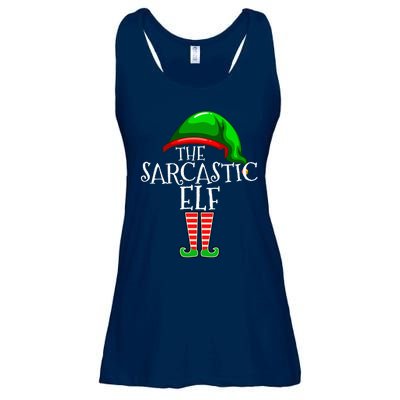 The Sarcastic Elf Family Matching Group Christmas Funny Ladies Essential Flowy Tank