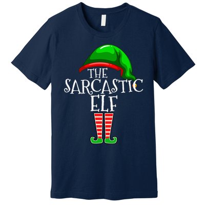 The Sarcastic Elf Family Matching Group Christmas Funny Premium T-Shirt