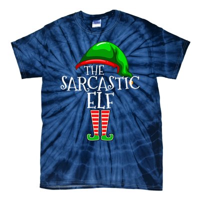 The Sarcastic Elf Family Matching Group Christmas Funny Tie-Dye T-Shirt