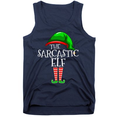 The Sarcastic Elf Family Matching Group Christmas Funny Tank Top