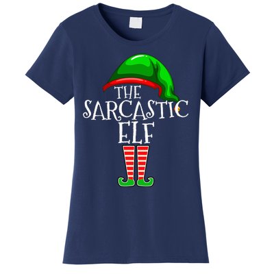 The Sarcastic Elf Family Matching Group Christmas Funny Women's T-Shirt