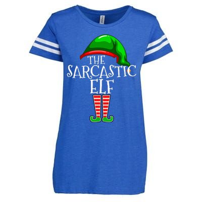 The Sarcastic Elf Family Matching Group Christmas Funny Enza Ladies Jersey Football T-Shirt