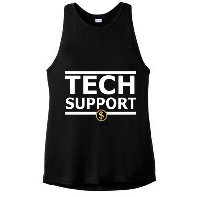Tech Support Elon Musk D.O.G.E. Ladies PosiCharge Tri-Blend Wicking Tank